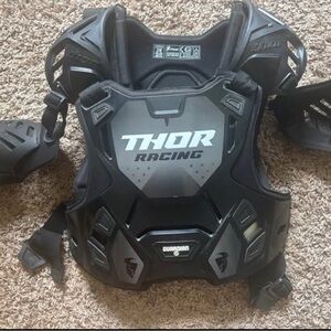 Thor Racing Black and Gray Chest Protector